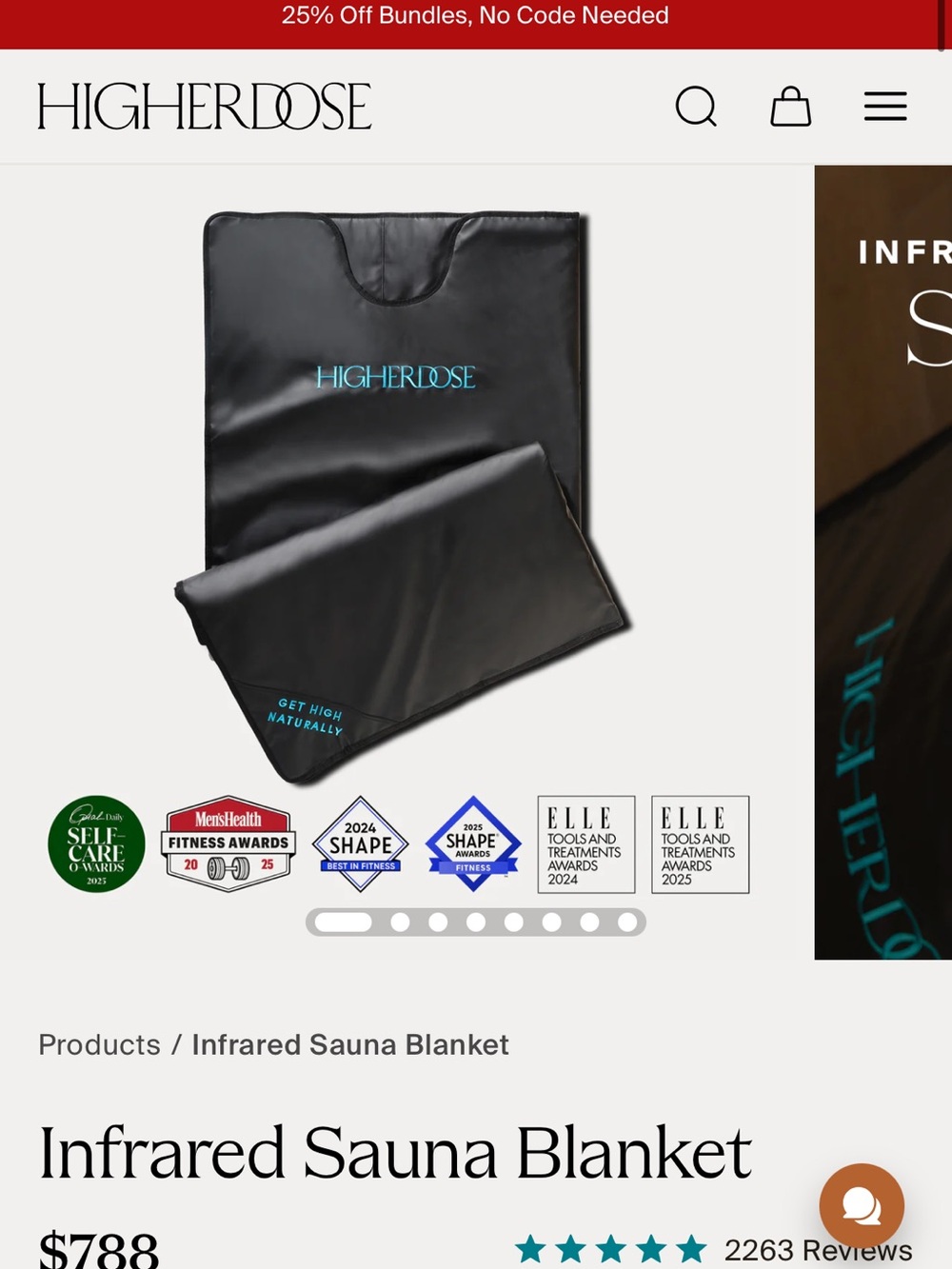 HigherDOSE Infrared Sauna Blanket - Black
